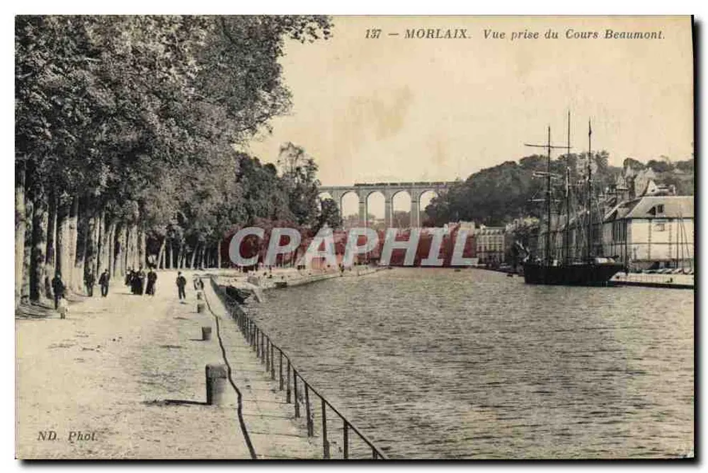 Morlaix — Vista tirada do Cours Beaumont — ND. Phol. n°137 - Frente