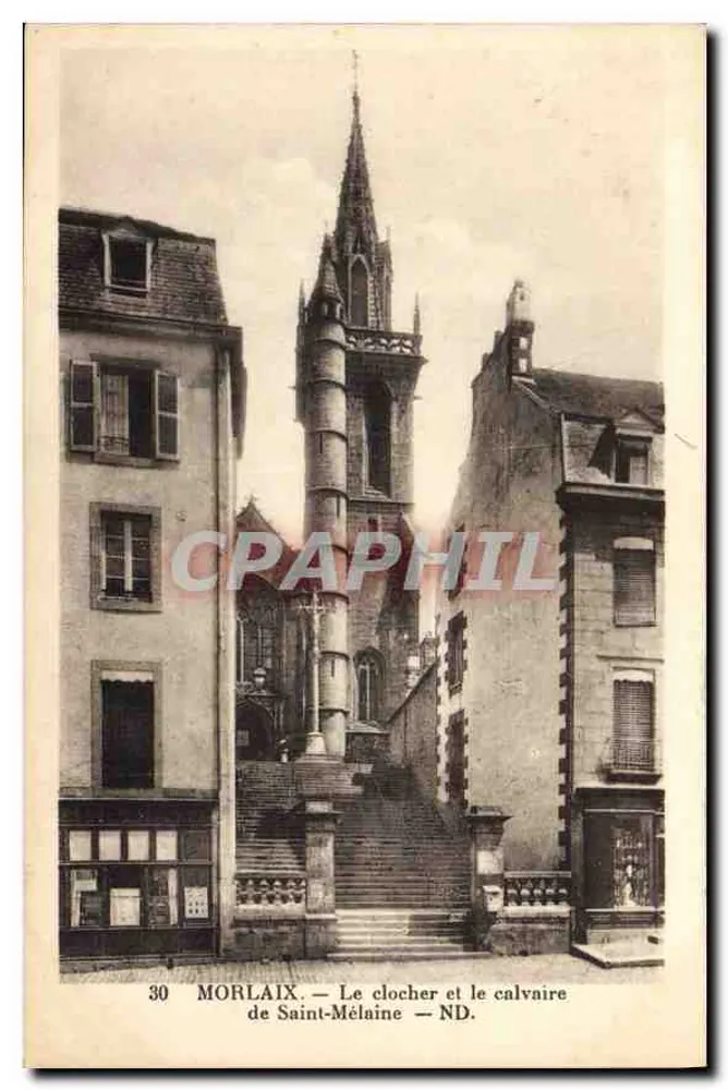 Morlaix — Der Turm und das Calvarium von Saint-Mélaine — C° des Arts, Straßburg - Vorderseite