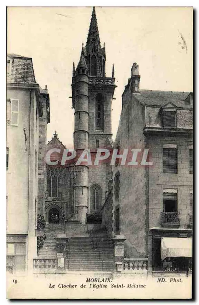 Der Turm der Kirche Saint-Mélaine — Morlaix — ND. Phot. - Vorderseite