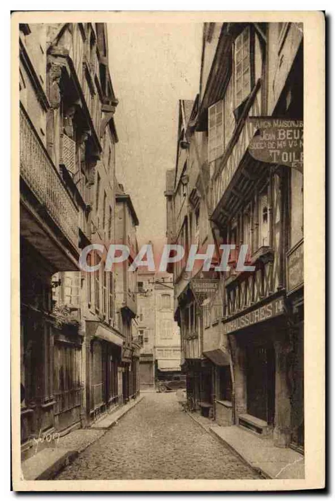 Alte Straße in Morlaix — Bretagne — Les Éditions d'Art Yvonne, Paris - Vorderseite