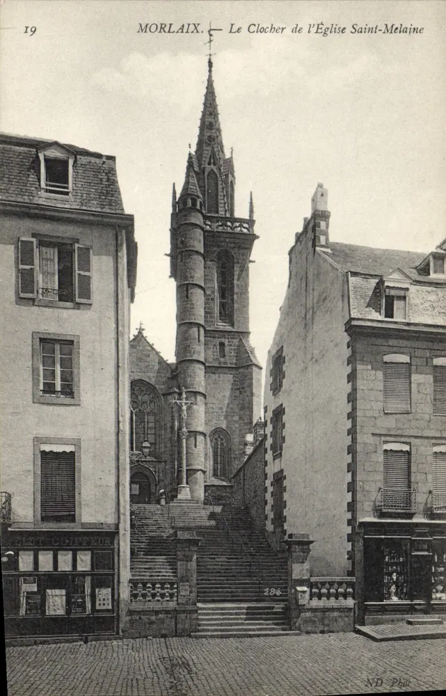 Morlaix — Der Turm der Kirche Saint-Melaine — ND Pht - Vorderseite