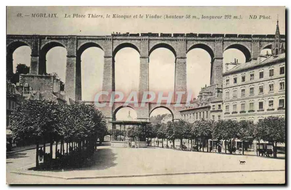 Mogliaix — La Place Thiers, le Kiosque et le Viaduc (Höhe 58 m., Länge 292 m.) — ND Phot. - Vorderseite