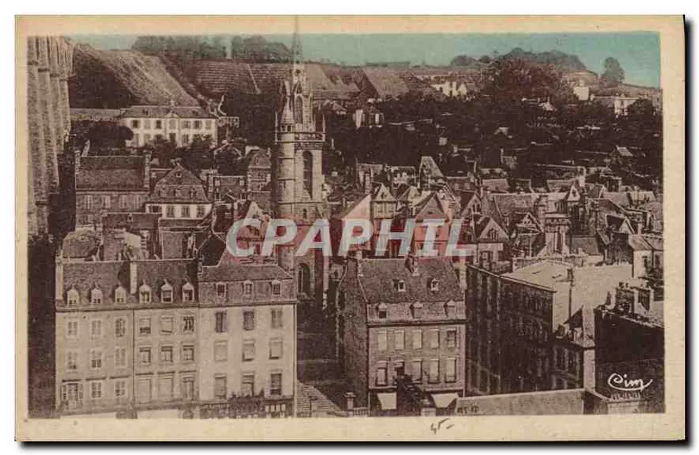 Morlaix (Finistère) — Ansicht der Kirche Saint-Melaine und des Viaducts — Verlag Cim - Vorderseite