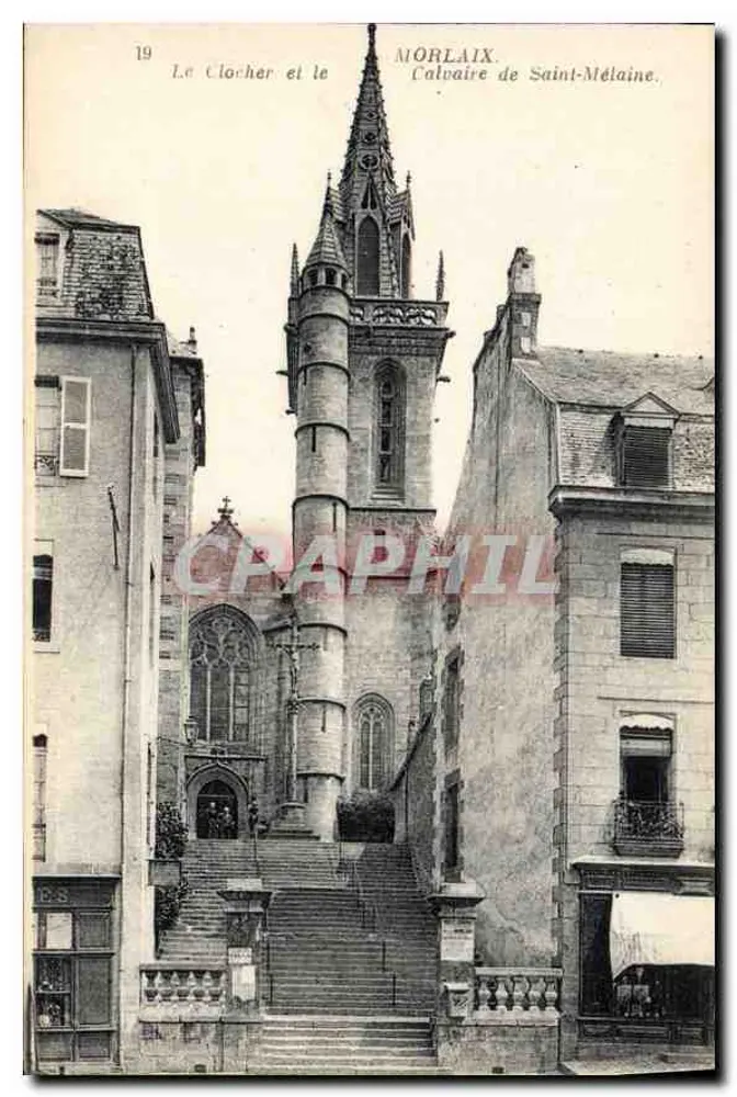 Morlaix - Der Turm und das Calvarium von Saint-Mélaine — Anciens Étab. Cré té et Cie, Paris - Vorderseite