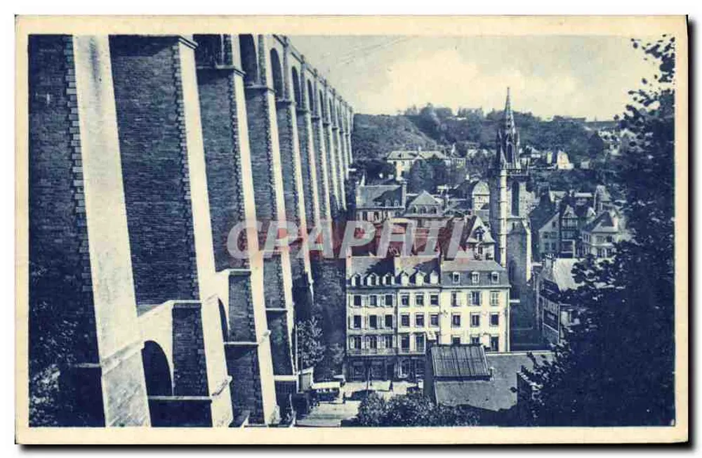 Der Viadukt und die Kirche St-Mélaine — Morlaix — Verlag: Les Arts Photomécaniques - Straßburg, n°8 - Vorderseite