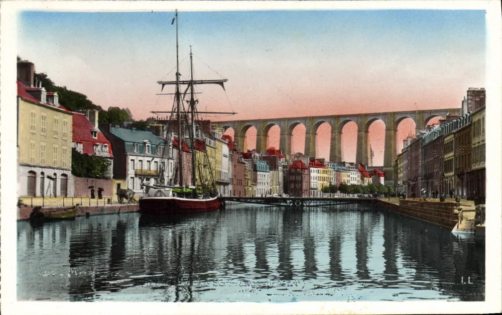 O Viaduto e o Bassin — Morlaix — editor L.L. - Frente