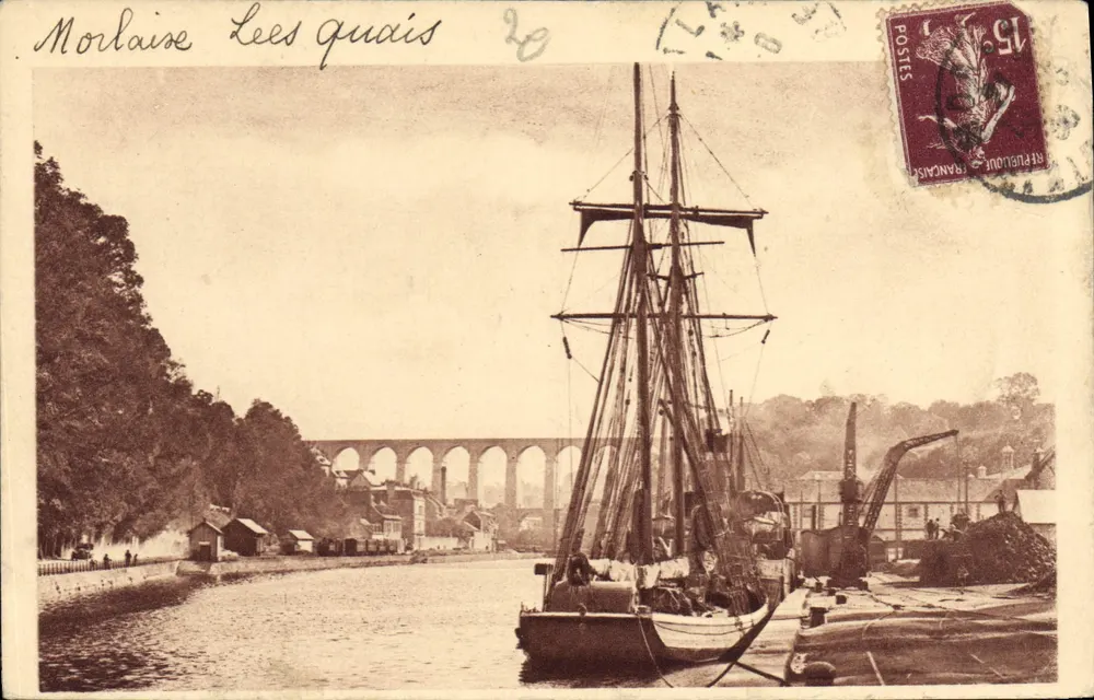 Morlaix — Les quais — Éditeur : LÉTÉ DE NEURCIS RÉCOURT, 337 MORLAIX - LES QUAI - Awers