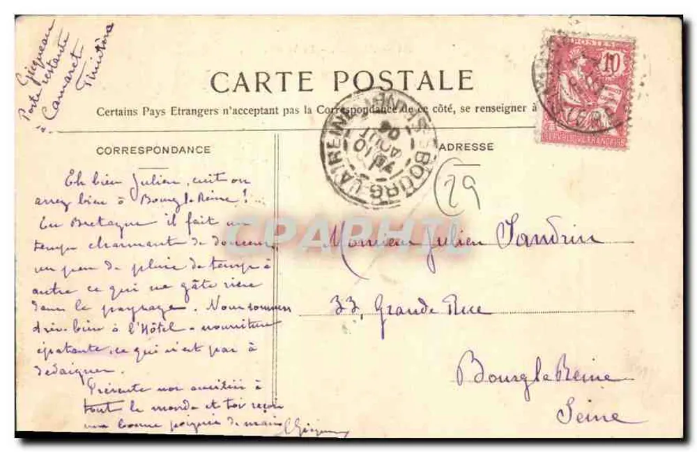 Morlaix — O viaduto — G.B. n°124 - Verso