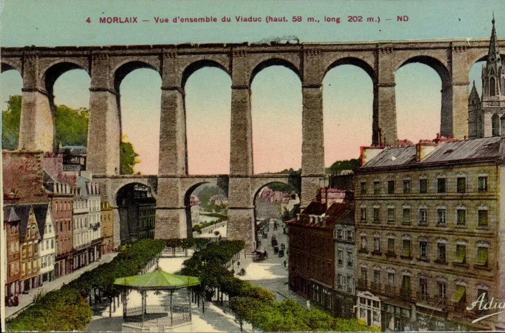 Morlaix — Vista geral do Viaduto (alt. 58 m., comp. 202 m.) — ND - Frente