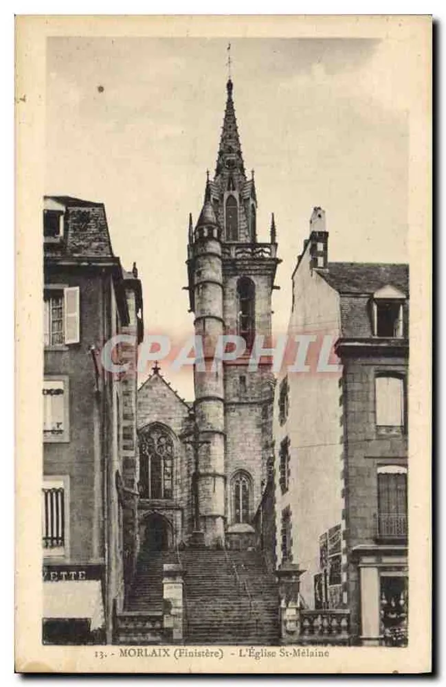 Morlaix (Finistère) — Die Kirche St-Mélaine - Vorderseite