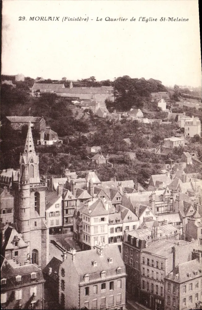 Morlaix (Finistère) - Der Viertel der Kirche St-Melaine - Vorderseite