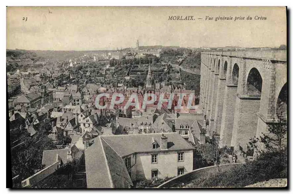 Morlaix — Allgemeiner Blick vom Créou — unbekannter Verleger, Seriennummer 23 - Vorderseite