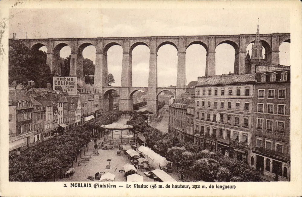 Morlaix (Finistère) — Le Vladuc (58 m. de altura, 292 m. de comprimento) - Frente
