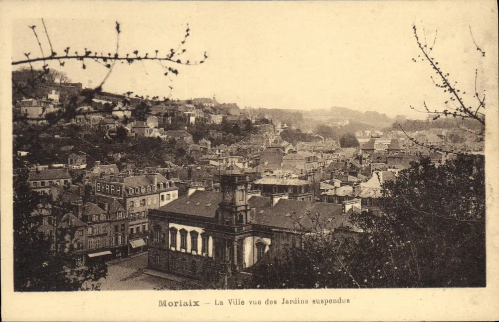 Morlaix — Die Stadt aus den Hängenden Gärten gesehen — Gourvil, T. (Verlag) - Vorderseite