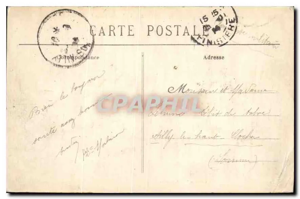 Morlaix — Der Viadukt aus Sicht des Rathauses — Sammlung Villard, Quimper - Rückseite