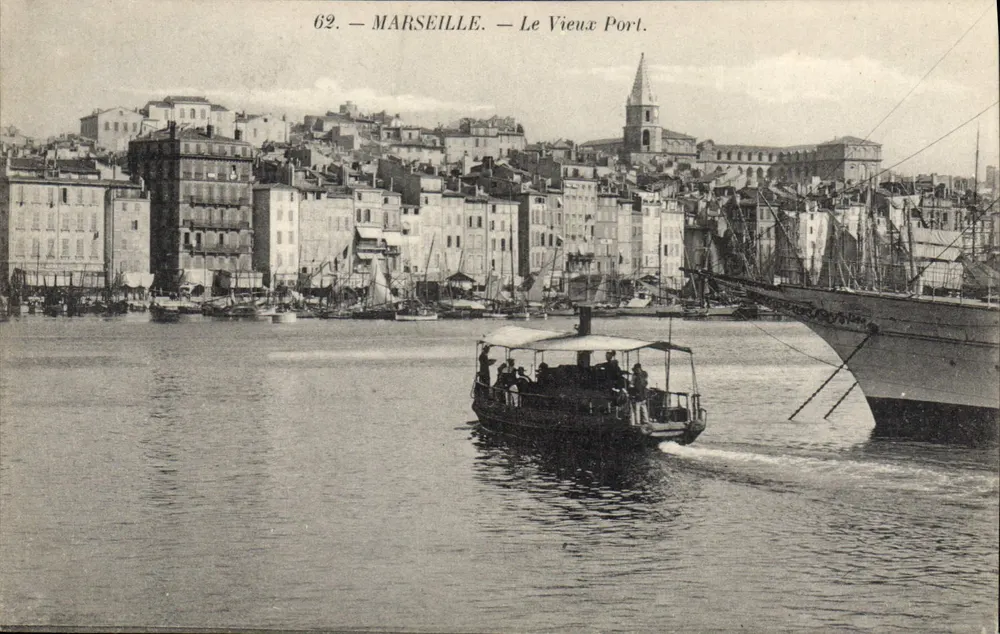 Marsella — El viejo puerto — Editor anónimo, n.º 62 - Anverso