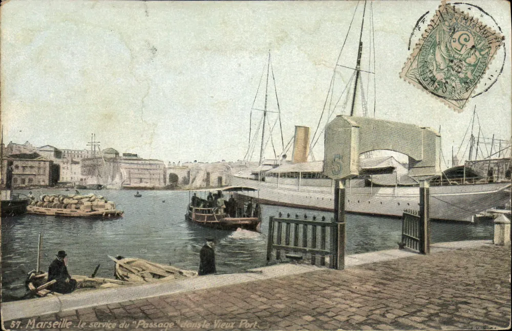Marseille. Der "Passage"-Dienst am alten Hafen — Verleger V. A. Ch. Nr. 57 - Vorderseite
