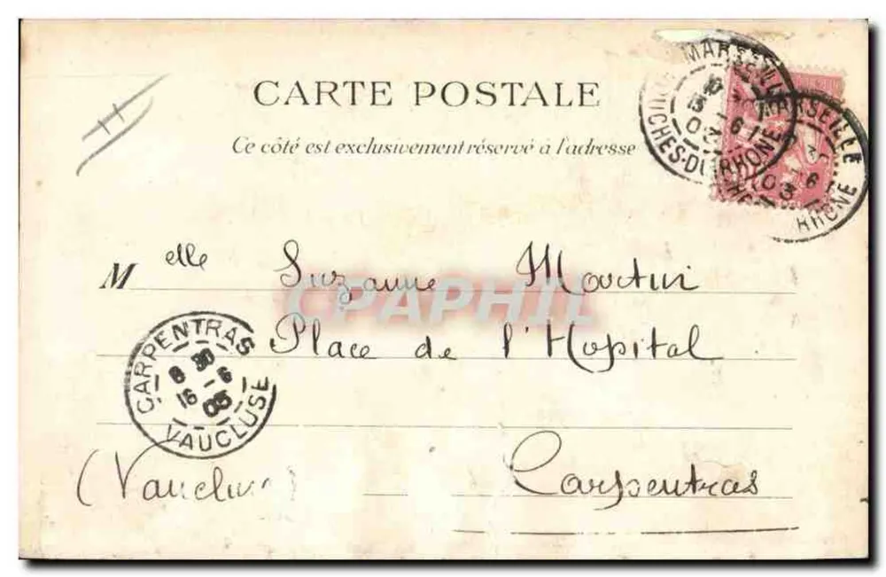 Marseille. F.R. 45. — Ansicht des Alten Hafens (Les Accoules) — Verlag F.R. 45 - Rückseite