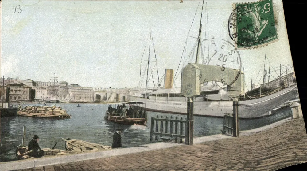 Hafen von Rom — Ansicht des Hafens mit Schiffen — Verlag L.C.V. & Cie - Vorderseite