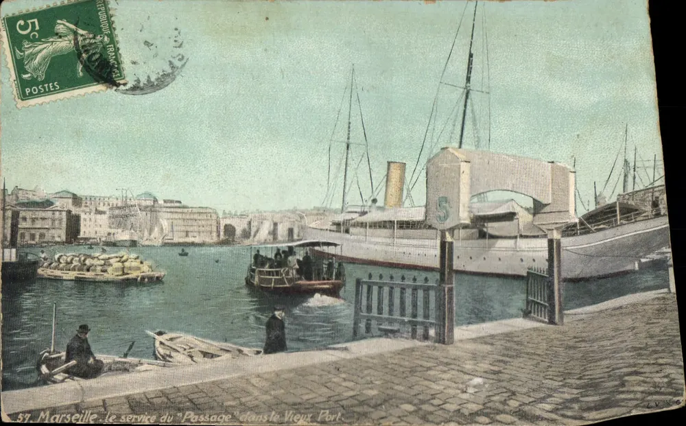 Marseille. Der Dienst des "Passage" am Vieux Port — Verlag L.V. & Cie, Nr. 57 - Vorderseite