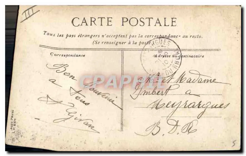 Marseille. Der Dienst des "Passage" am Vieux Port — Verlag L.V. & Cie, Nr. 57 - Rückseite