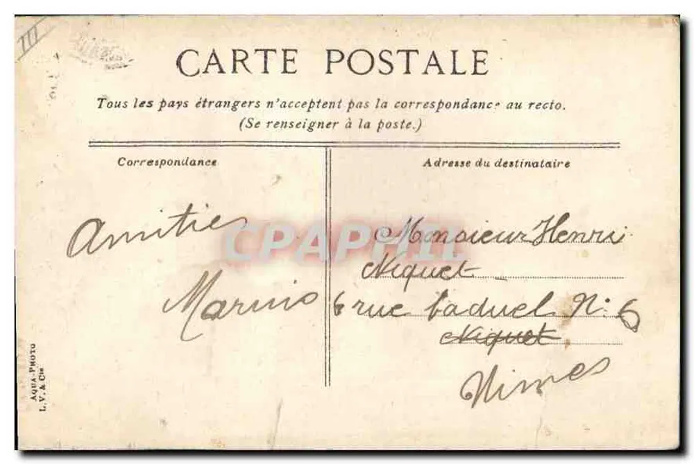 Marseille, der Dienst des "Passage" am Vieux Port — Graphiphil, n°57 - Rückseite