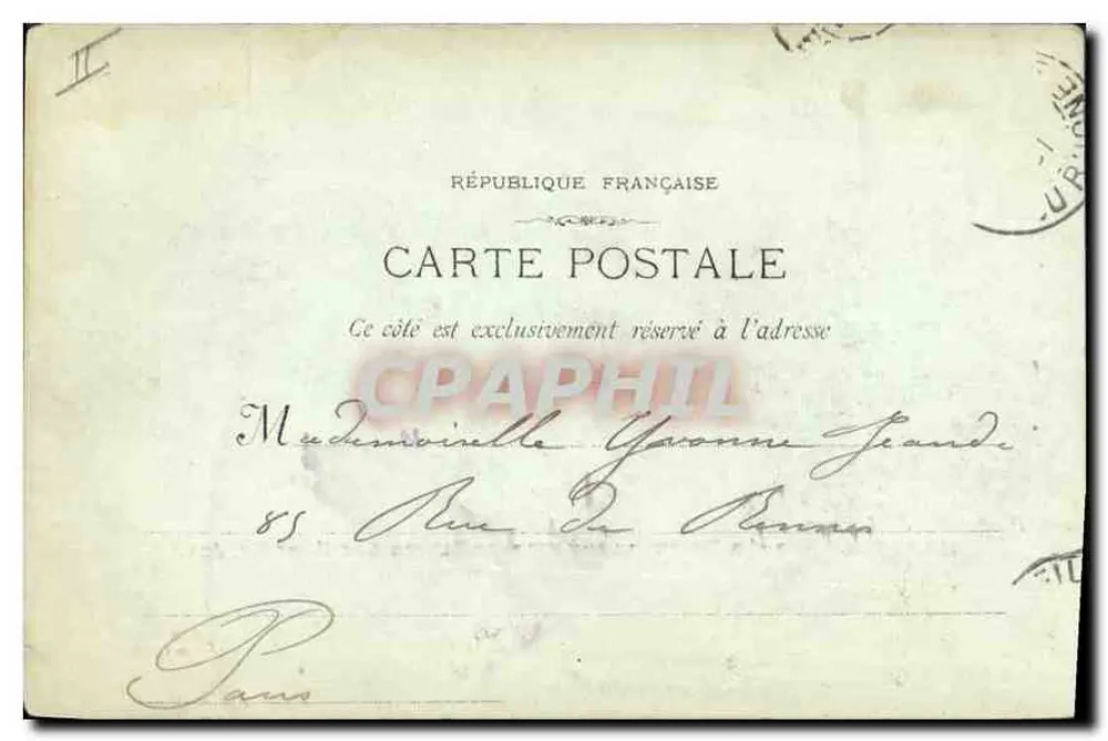 Marseille - La Baignade aux Pierres Plates & der Fort St Jean — Phototypie E. Lacour, n°40 - Rückseite