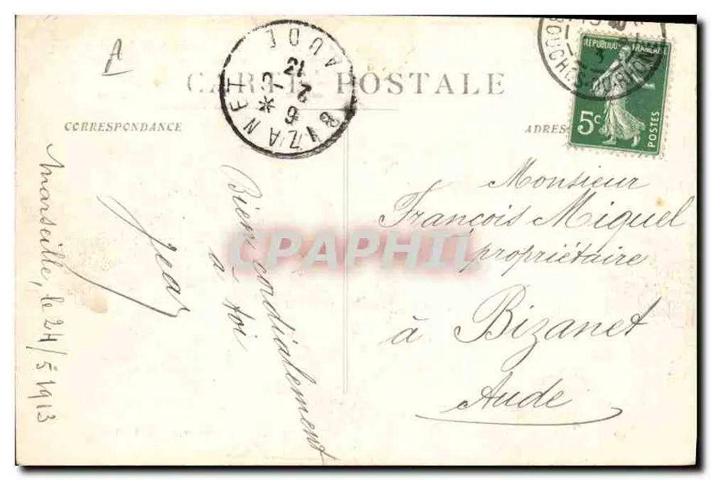 Marselha — Forte St-Nicolas — Edição das Novas Galerias, n°42 - Verso
