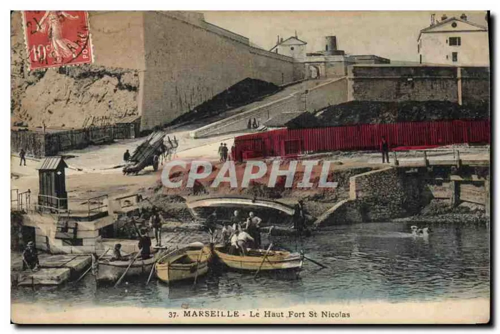 Marseille - O Forte Alto de São Nicolau — editor não visível, n° de série 37 - Frente
