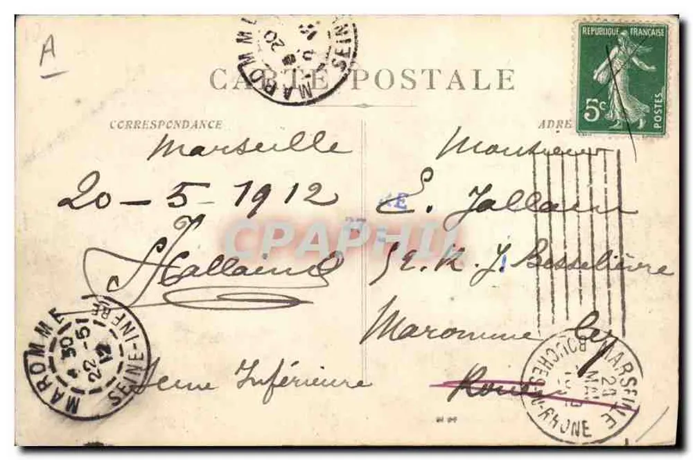Marseille - Fort St-Nicolas — Bastion des Nouvelles Galeries, éditeur Hallain, n°42 - Verso