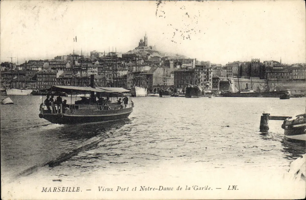 Marseille — Vieux Port und Notre-Dame de la Garde — LM. - Vorderseite