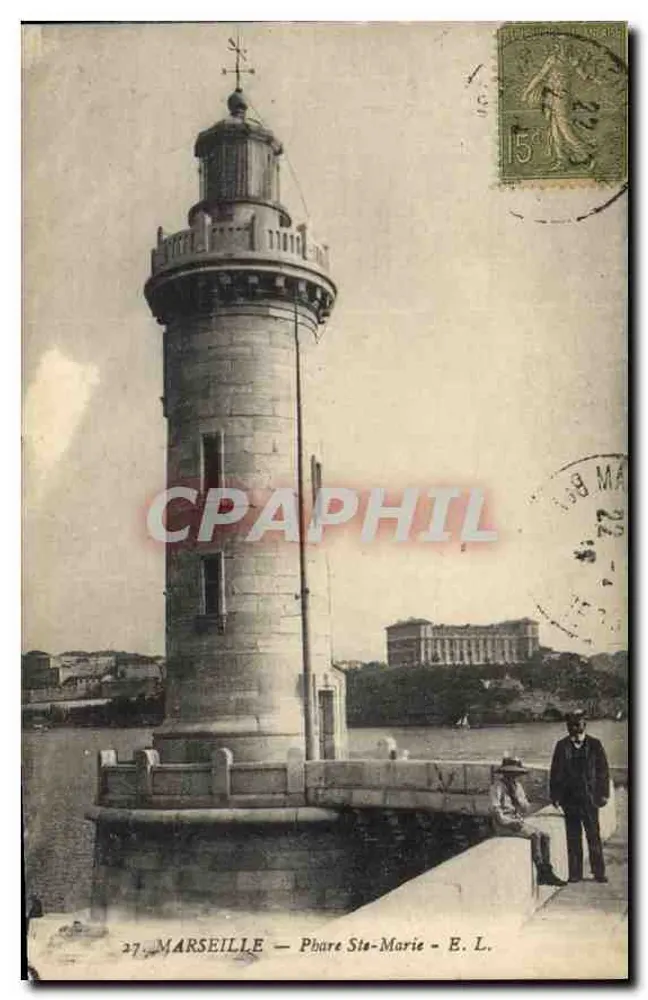 Farol de Sainte-Marie — Marselha — E.L. - Frente
