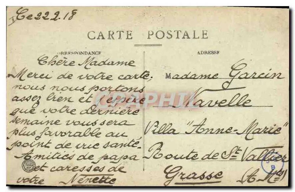 Farol de Sainte-Marie — Marselha — E.L. - Verso
