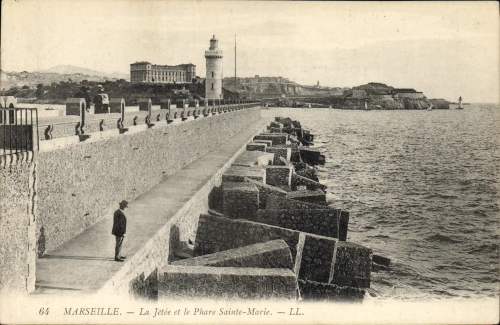 Marseille — Die Mole und der Leuchtturm Sainte-Marie — LL. - Vorderseite