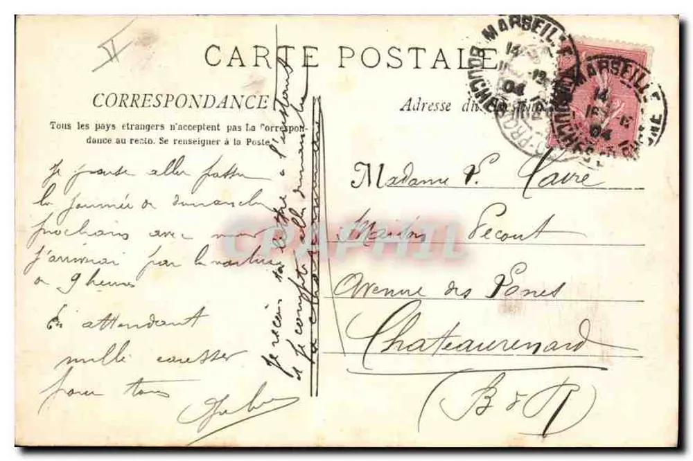 Marselha - O Farol Santa Maria — Edição B. F. n° 32 - Verso