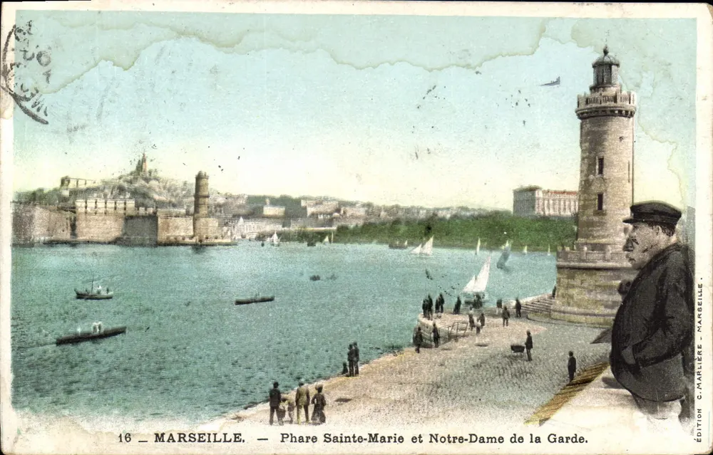 Marselha — Farol de Santa Maria e Nossa Senhora da Guarda — Edição C. Marlière - Frente