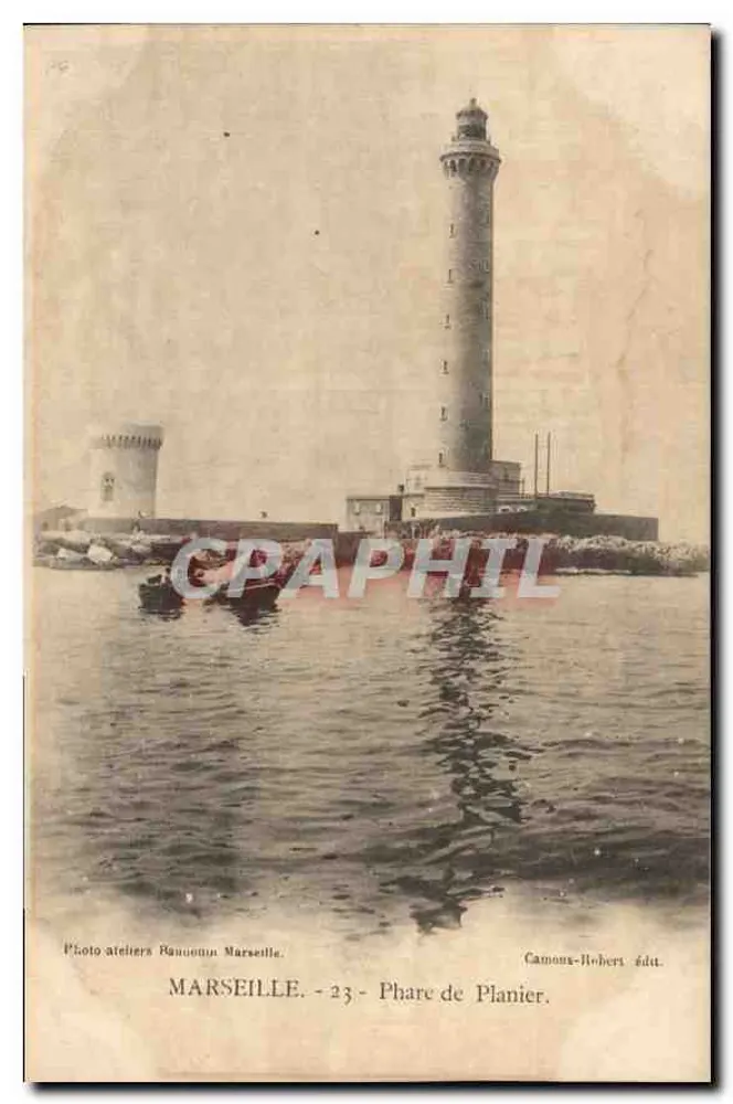 Farol de Planier — Marselha — Camous-Robert édit. - Frente