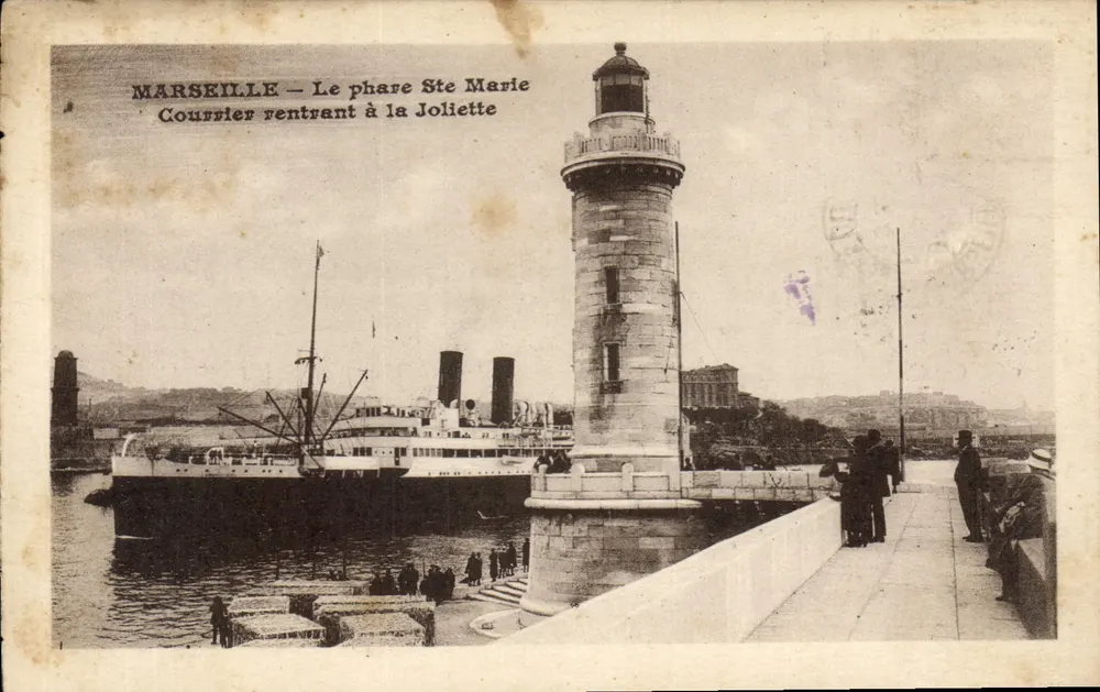 Marselha — O farol de Ste Marie — Correio retornando à Joliette - Frente