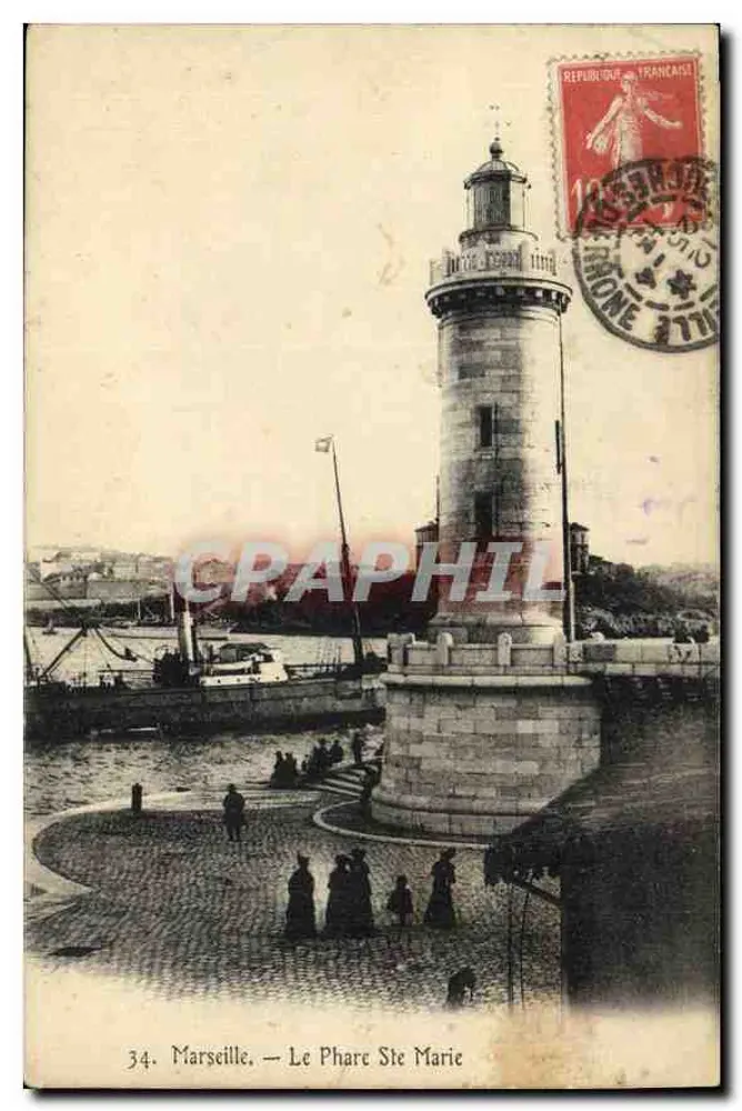 Marselha — O Farol de Santa Maria — Editor não visível, n° 34 - Frente