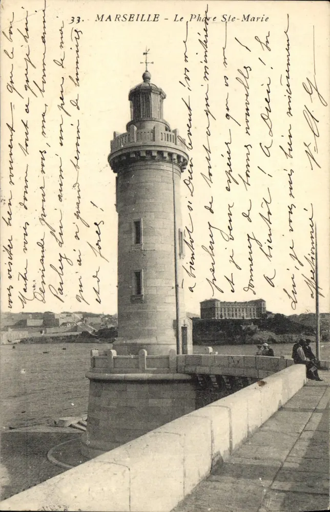 Marseille - De Kustwachttoren van Sint-Maria — onbekende uitgever, n° 33 - Voorkant