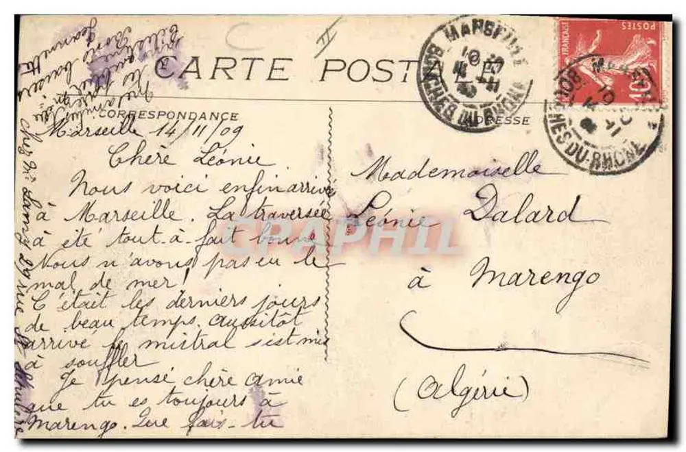 Marselha — O Farol de São Maria — A Ponta — L★ - Verso