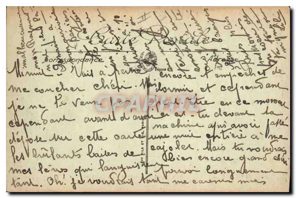 Marseille — Leuchtturm Désirade — Abfahrt eines Postschiffes - Rückseite