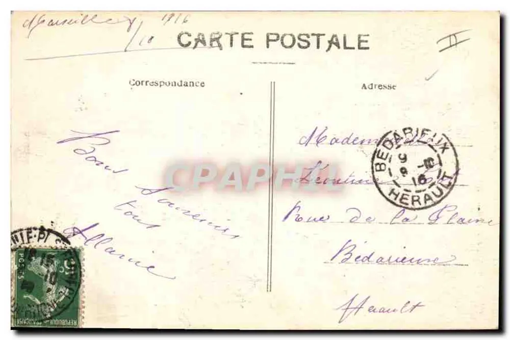 Marseille — A Ponte e o Farol de Santa Maria — E. L. — n° 172 - Verso