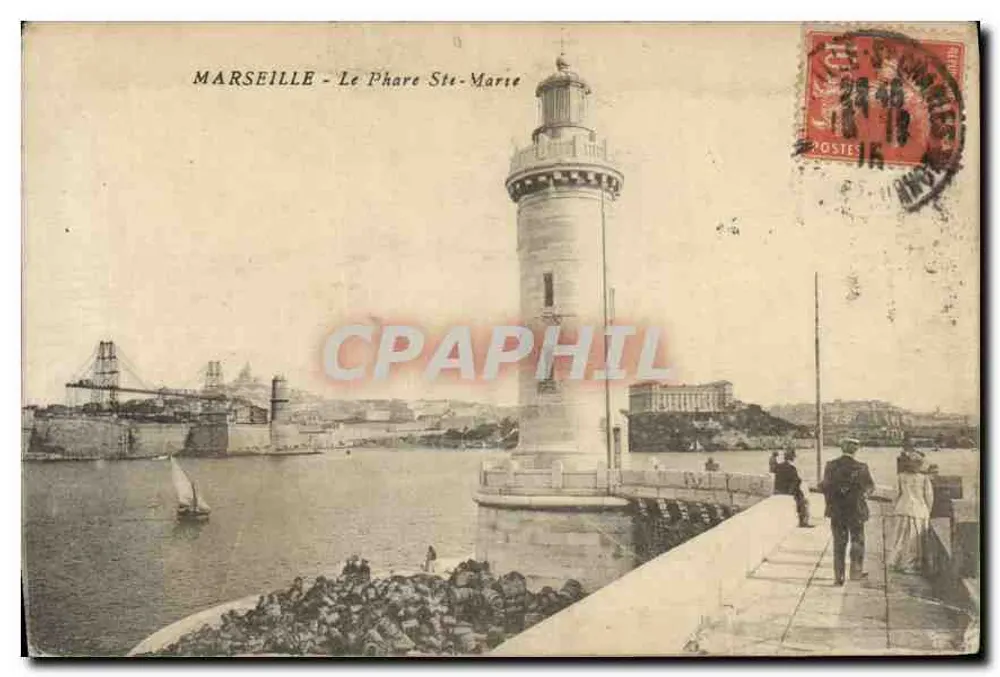 Marselha - O Farol de Santa Marseille — editor não identificado, número de série não visível - Frente