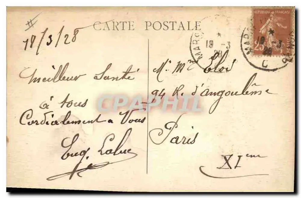 Marseille — A Dique e Farol de Santa Maria — Editor não identificado - Verso
