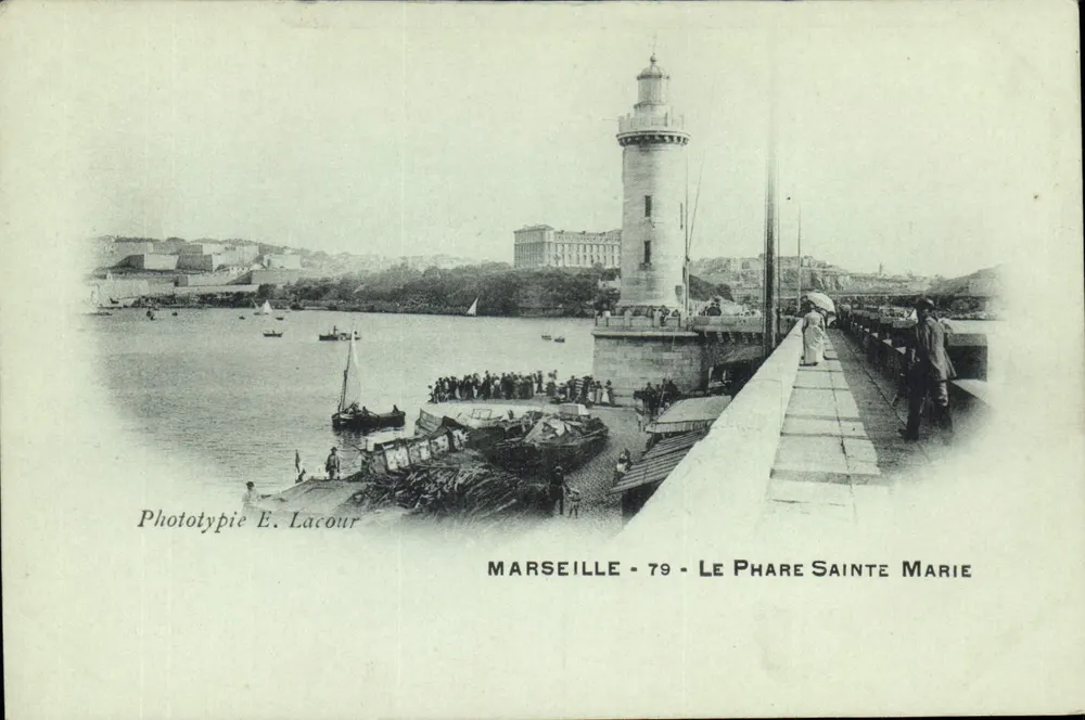 Marseille - 79 - O Farol de Santa Maria — Fototipia E. Lacour - Frente