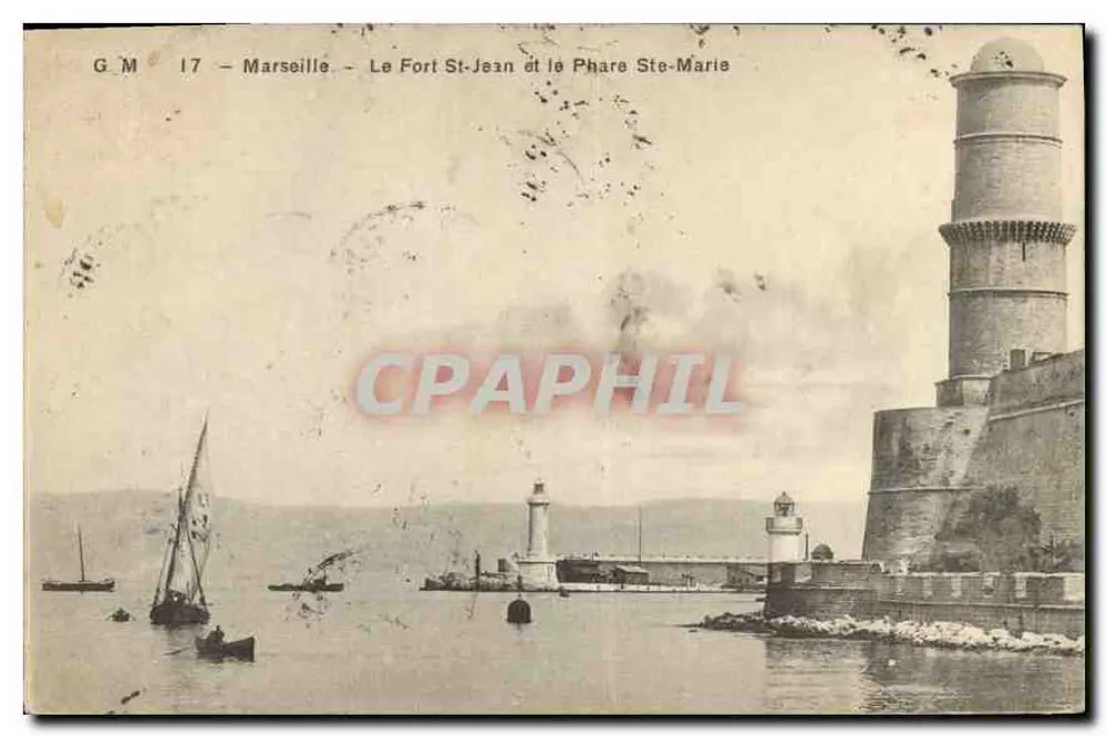 Marseille — Fort St-Jean und Leuchtturm Ste-Marie — G M 17 - Vorderseite