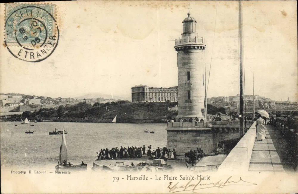 Marselha — O Farol de Santa Maria — Phototyp E. Lacour — n°79 - Frente