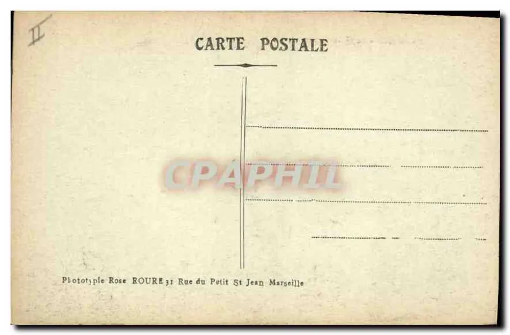 Marselha — O Farol de Planier — Phototype Rose Roure - Verso
