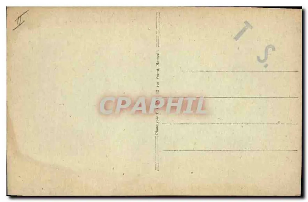 Marselha — Farol de Planier — Chanoype Tilly, 12 rue Forest, Marselha - Verso